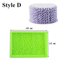 밀랍왁스 천연밀랍왁스 야화 Meibum ruffle 장미 꽃 실리콘 퐁당 케이크 금형 껌 붙여 넣기 설탕 공예 diy, 04 Style D