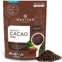 Navitas Organics 생 카카오 닙스 453g 팩 유기농 비 GMO 공정 무역 글루텐 프리, 구매대행상품, 1개