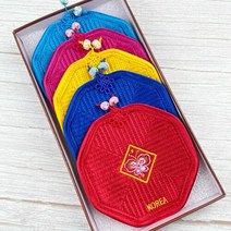 전통문양 실용적인 한국풍 컵받침대 세트, 9 원형 2