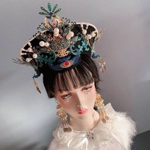 옌시 팰리스 머리 장식 고대의상 황후 모자 신부 헤어캡, T10-J타입-맞춤제작타입 교환불가