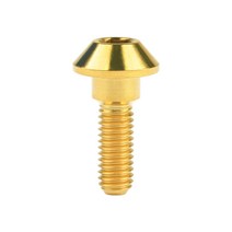 M6 티타늄 육각 소켓 헤드 볼트 헥사곤 오토바이 브레이크용 테이퍼 나사 스크류, 02 Gold_01 M6_01 20mm