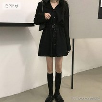 빅사이즈 루즈 미니 셔츠 원피스