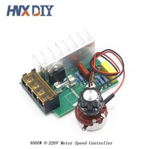 4000W 0220V AC SCR 전기 전압 조정기 모터 컨트롤러 조광기 온도 보험