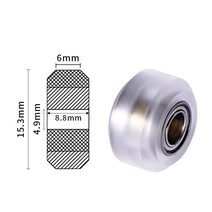 킹룬 KINGROON POM 풀리 v-슬롯 선형 레일 볼 베어링 3D 프린터 부품 CNC 투명 폴리 카보네이트 v 휠 Openbuilds 플라스틱, [03] Transparent Small, 03 Transparent Small