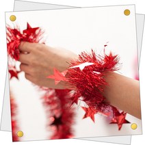 플라워트리 *크리스마스 고급 장식* 트리 모루&비드 플트 H 크리스마스인테리어장식, H04.빅별모루-140cm(2PCS)-레드