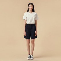 [JAJU/자주] 여 폴리 5부 팬츠_블랙