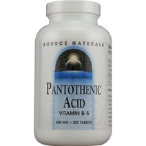 소스내추럴 판토텐산 비타민 B 5 500mg 200정