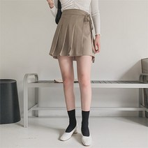 몬말리 몬말리 리본 랩 주름 미니 스커트 10930 (7462269)