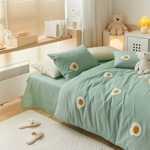 캐릭터 스티커 작은 우물 하우스 애니메이션 아플리케 순면 코튼 기모 4종 보온 이불커버 이인용 단 2879122669