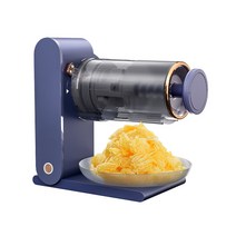 빙수기 전기 빙수기 가정용 DIY 자체 제작 섬세한 얼음 세척과 해체가 편리하다, 블루