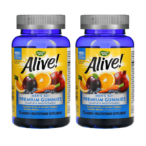 얼라이브 50세 이상 남자 종합비타민 루테인 라이코펜 티아민 리보플라빈 니아신 구미 젤리, 75구미 x 2개