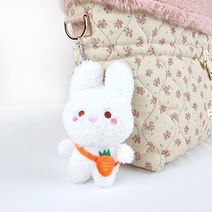인형 키홀더 키링 열쇠고리 가방고리, 가방멘토끼와고양이인형키홀더-당근토끼, 1개