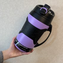 언더아머 텀블러 손잡이가 있는 물병 폼 절연 및 누출 방지 64oz 32oz 블랙 언더아머 UA 19리터 피트니스 및 스포츠 트레이닝 보냉 톤버킷 대용량 물컵 주전자 1364828, 13.퍼플 커맨더 1.9L