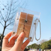 오너클랜 미니투명파우치 PVC화장품 립스틱 카드지갑 키링 동전_WA00C45
