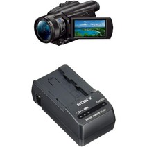 소니 FDR-AX700 4K 캠코더 핸디캠 FDR-AX700 블랙, 배터리 충전기 세트