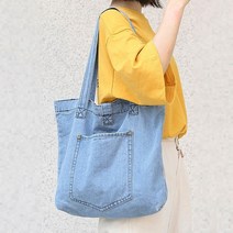 데님 가방 여성 캐주얼 핸드 토트 큰 어깨 가방 대용량 청바지 천 여름 해변 가방 여자 여자 일일 핸드백