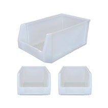 뉴플라스틱 부품상자 3호 부품박스 보관함 정리함 공구함 3개 1세트, 부품3호_흰색(3개묶음)(택배착불)