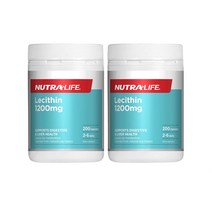 뉴트라라이프 레시틴 1200mg 200캡슐 2통 Lecithin 1200, 2개