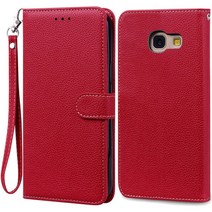 CASETIFY-ST 삼성 호환 갤럭시 A5 케이스 전화 A 5 510 520 A510F A520F 커버 Coque Fundas 쉘, [01] A5 A510 A510F, [19] Dark Red -Strap