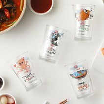 오넬 오넬 특이한 인생술잔 해산물 횟집 소맥잔 4P, 단일옵션