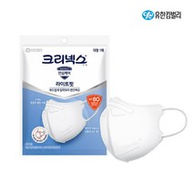 크리넥스 KF80 라이트핏 마스크 대형, 1개입, 40개, 화이트
