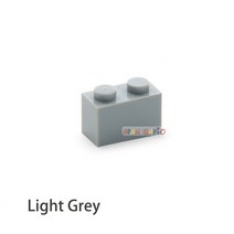 레고 피규어 조립 장난감500 개 1x2 도트 DIY 빌딩 블록 두꺼운 피규어 벽돌 교육 창조적 플라스틱 장난감, 14 Light Grey 500pcs