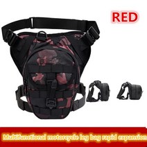 오토바이 탱크백 DUHANNEW-다기능 오토바이 다리 가방 여러 구획 허리 연료 탱크 가방으로 사용 가능, 03 RED