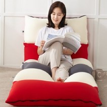 토퍼 필로우 빨아쓰는 쿠션 등받이 목편한 꿀잠 베개, 네이비형