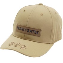 일본 펄리게이츠 PEARLY GATES 재생 트윌 테이프 로고 캡 남성 여성 골프, 프리, 화이트030
