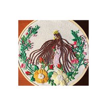 미리사몰 프랑스 십자수 세트 29종 DIY 키트 수 놓기 쿠션 액자 지갑 손거울 만들기 재료 학생 방과후 복지관 단체 수업 활동 패키지, 프랑스자수:화선공주