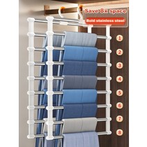 다용도옷걸이 벽걸이 바지걸이 옷걸이 화분걸이 장식거리 수납정리 Joybos 의류 154, 8개의 층 스테인리스x2, 협력사