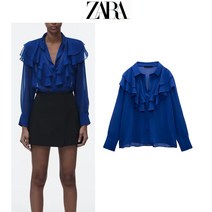 프릴 레이어드 주름 ZARA 자라 여성 블라우스