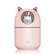 새로운 귀여운 애완 동물 가습기 usb 홈 침실 휴대용 사일런트 스프레이 야간 조명 아로마 테라피 미니 선물 국경, 핑크 고양이, one size