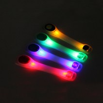 (카라멜) 야간 러닝 스포츠 LED 암밴드 라이트 자전거 런닝 팔 다리 야광 팔찌, 레인보우