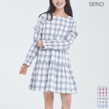 스파오 SPAO 체크 베이비돌 원피스_SPOW923G13