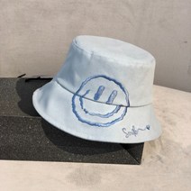 스마일 벙거지 모자 버킷햇 코튼 사파리 귀여운 선물