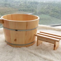편백나무 족욕통 발 족욕기 가정용 원목족탕기 심신, 25CM족욕통+의자