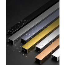 ㄷ자 몰딩 알루미늄 벽 천장 벽면 미장용 코너 비드, 10x16mm 매트 로즈 골드, 3m
