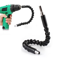 전동드릴 플렉시블 드릴 코브라 샤프트 코너드릴 드릴연장선, 1샤프트-블랙-200mm