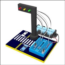 [RΘA] 뉴 브레드보드 3색 LED 신호등 만들기도구 만들기재료 교구 만들기 학습 만들기준비물 과학 ▷_β5243Ea, 《β본상품》