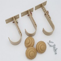 나awsme_2단 알미늄 커튼브라켓 35mm 3매 1세트 우드 걸이 브라 레일 봉걸이 커텐부자재 조절 조절식 높이 봉켓♥awesome, ♥assur