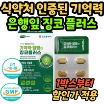 기억력 개선 혈행 엔 징코 Ginkgo 플러스 은행잎 나이아신 추출물 판토텐산 징고 식약처 인증 식약처 인정 두뇌 뇌 플라보노이드 여성 여자 남성 남자 고등학생 중학생, 30캡슐 4박스/4개월