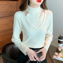 어깨절개 오픈숄더 가슴트임 초커니트 어깨트임 니트 모헤어 홀가먼트 라쿤 부클 앙고라 스퀘어