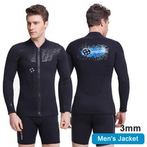 웻슈트 서핑 잠수복 스킨스쿠버 슈트남성 잠수복 탑 자켓 2mm 또는 3mm 1.5mm 네오프렌 긴팔 셔츠 바지 민, 03 3mm Men Jacket_04 L