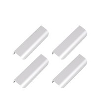 가구손잡이 히든 서랍 붙박이장 싱크대 플랩 손잡이 전면고정, 03. 플랩손잡이 실버- 대 (4개입)