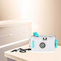 필름 카메라 즉석 토이 카메라 pp 휴대용 수중 방수 미니 35mm 액세서리 부품 사진 여행 휴가 활동, 시안 케이스