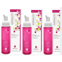 Andalou Naturals 안달로우 내추럴스 장미 천송이 클렌징폼 5.5floz(163ml) 3팩 1000 Roses Cleansing Foam, Sensitive Dry