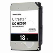 [Western Digital]Ultrastar HDD DC HC550 18TB WUH721818ALE6L4(3.5HDD/SATA3/7200rpm/512MB/CMR)[병행제품]