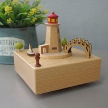 FSR370391나무등대 태엽 오르골 인테리어 장식 소품 천공의성