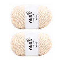 온다코튼 뜨개실 코바늘실 코튼실 면사 면실 50g x 2P, 스킨